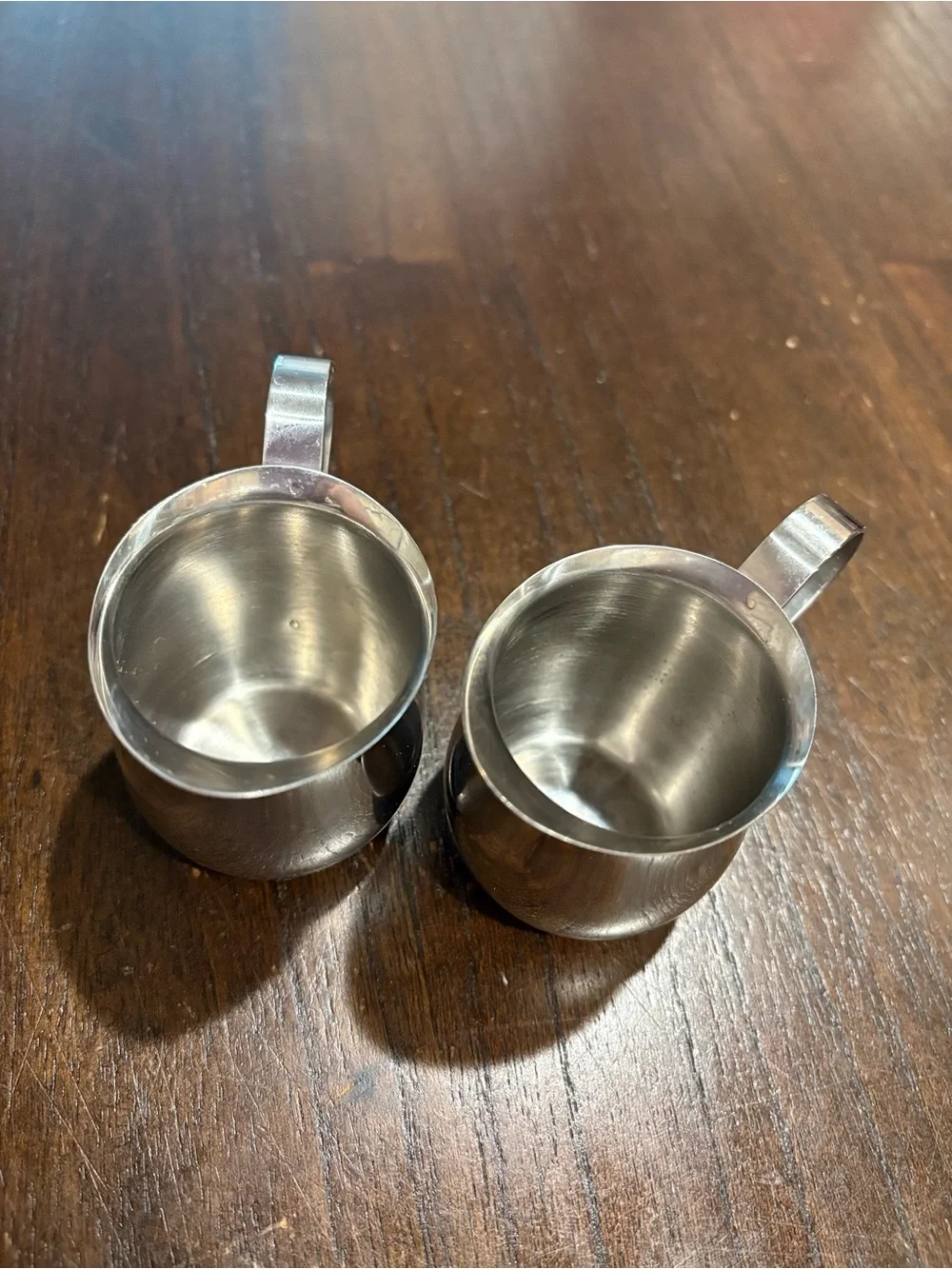 Sur La Table Stainless Steel Creamer Pitcher Pair - Silver Finish